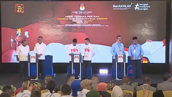 Debat terbuka pertama Pilgub Maluku 2024. Dokumen Istimewa