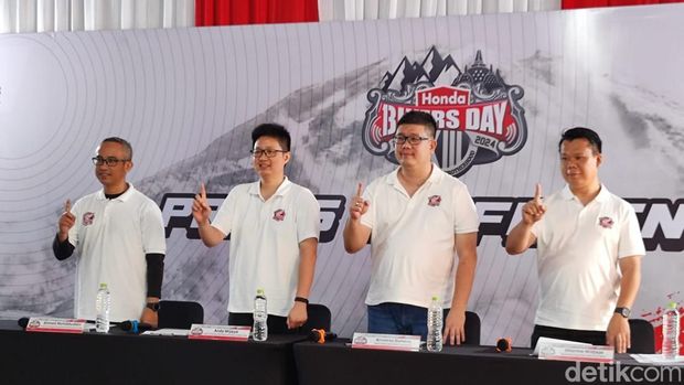 Suasana Honda Modif Contest dalam gelaran Honda Bikers Day di Dodiklatpur Kodam IV Diponegoro, Klaten, Sabtu (26/10/2024).