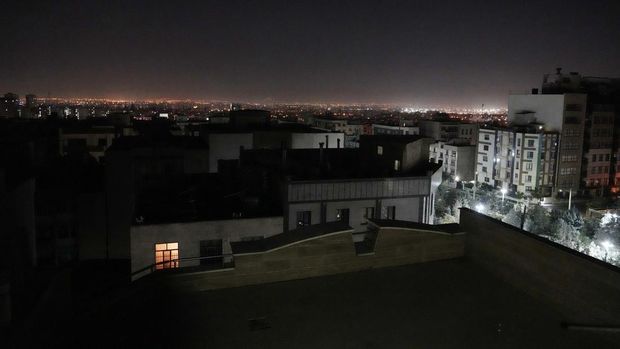 A view of Tehran capital of Iran is seen, early Saturday, Oct. 26, 2024. (AP Photo/Vahid Salemi)