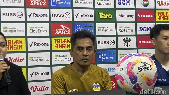 Jumpa pers PSIM Jogja jelang lawan Persekat Tegal, Sabtu (26/10/2024).