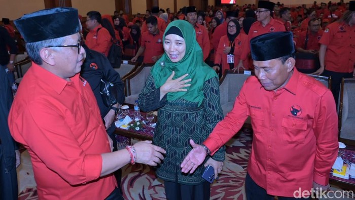 Sekjen PDIP Hasto Kristiyanto saat menghadiri Rakerdasus DPD PDIP Provinsi Nusa Tenggara Barat (NTB) di Lombok Raya Hotel Mataram, Sabtu (26/10/2024)
