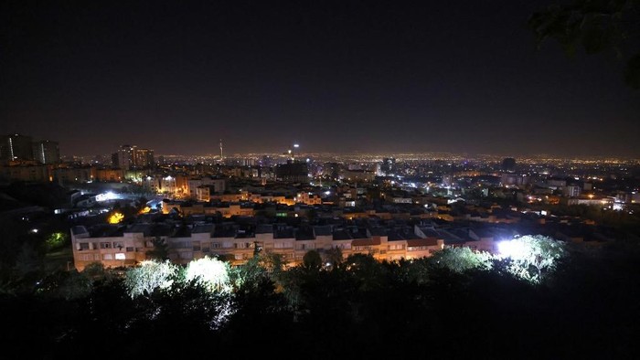 A general view of Tehran after several explosions were heard in Tehran on October 26, 2024. Israel announced the launch of 