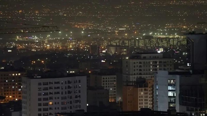 A general view of Tehran after several explosions were heard in the Iranian capital, October 26, 2024. (Via Reuters)