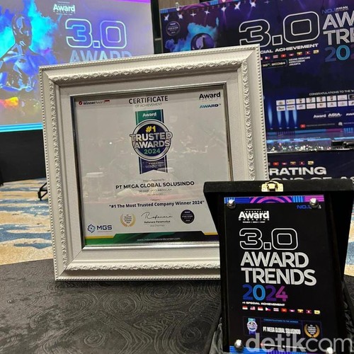 The Most Trusted Company Winner 2024 from Award Trends 2024 yang diterima PT MGS.