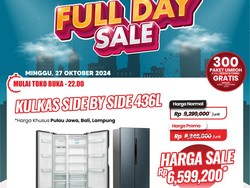 Kulkas 2 Pintu di Transmart Full Day Sale Diskon Rp 2,7 Jutaan