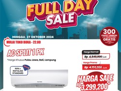 AC Split 1 PK Transmart Full Day Sale Ada Diskon Lho!