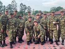 Penampilan Srikandi Kabinet Merah Putih Pakai Seragam Komcad di Magelang