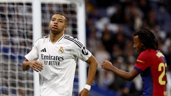 Beragam Ekspresi Kylian Mbappe Saat Madrid Dibantai Barcelona 4-0