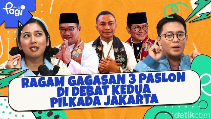 Detik Pagi edisi Senin, 28 Oktober 2024 membahas Ragam Gagasan 3 Paslon di Debat Kedua Pilkada Jakarta
