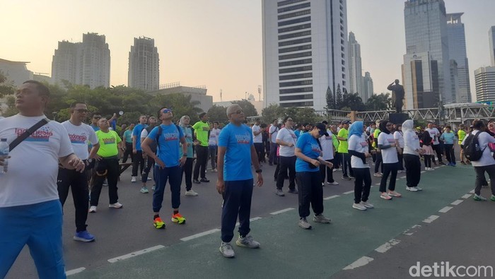 Kepala BNN Marthinus Hukom dan jajaran sosialisasi pencegahan narkoba di CFD Sudirman, Jakpus