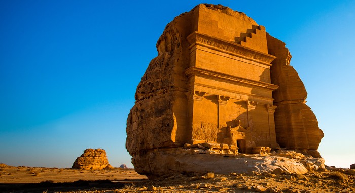 Makam Qasr al-Farid di Hegra, Arab Saudi.