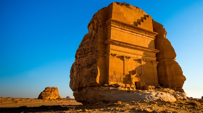 Makam Qasr al-Farid di Hegra, Arab Saudi.