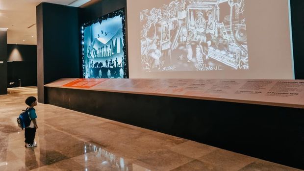 Museum Nasional Indonesia di malam hari pada Sabtu (26/10/2024).