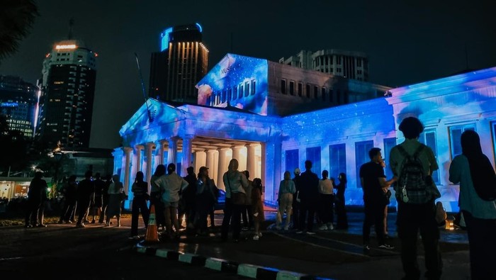 Museum Nasional Indonesia Museum Nasional Indonesia di malam hari pada Sabtu (26/10/2024).