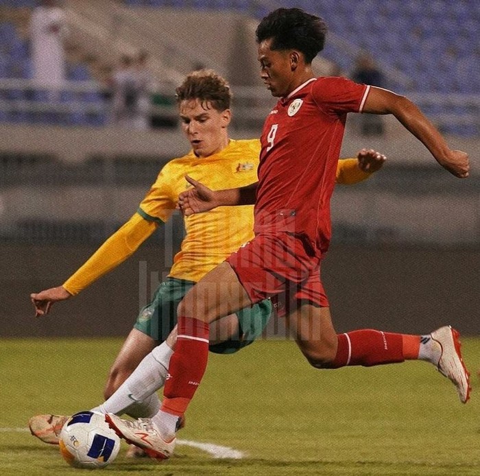 Pertandingan Timnas Indonesia U-17 vs Australia U-17.