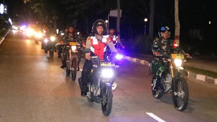 Polisi, TNI dan Dishub patroli di Siak (Foto: Dok. Istimewa)