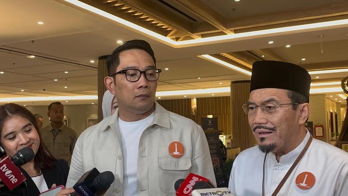 Ridwan Kamil dan Suswono jelang debat (Devi Puspitasari/detikcom)