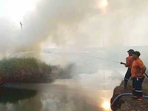 Satgas Karhutla Siaga 24 Jam di Sekitar Tol Palindra