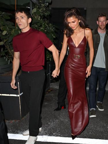 NEW YORK, NY - OCTOBER 24:  Tom Holland and Zendaya are seen on October 24, 2024 in New York City.  (Photo by XNY/Star Max/GC Images)