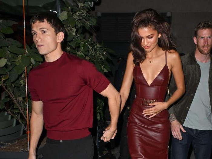 NEW YORK, NY - OCTOBER 24:  Tom Holland and Zendaya are seen on October 24, 2024 in New York City.  (Photo by XNY/Star Max/GC Images)