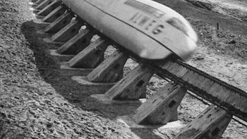 Alweg monorail di Cologne, Jerman, pada 1952. Foto: The Historians Denn via Bored Panda