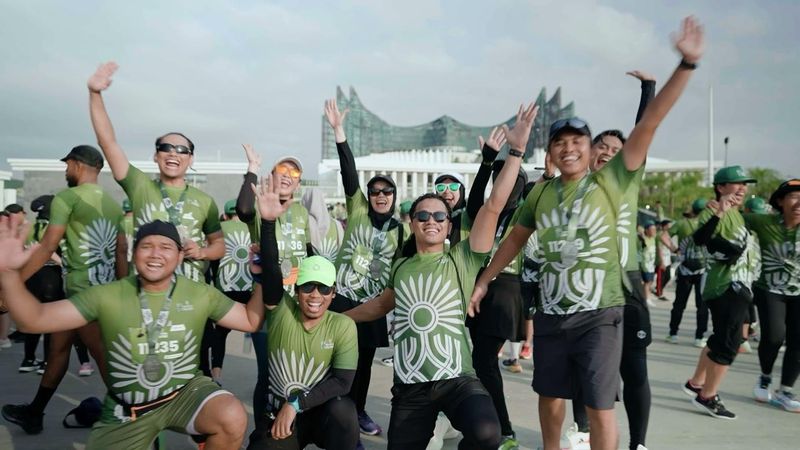Antusiasme para pelari di Nusantara Fun Run.