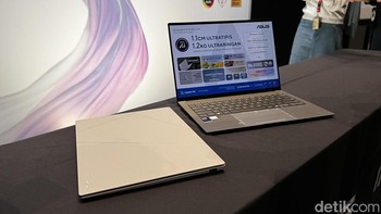 Asus Zenbook S 14 OLED (UX5406) tersedia dalam dua pilihan warna, Zumaia Gray dan Scandinavian White. Foto: detikINET/Anggoro Suryo Jati