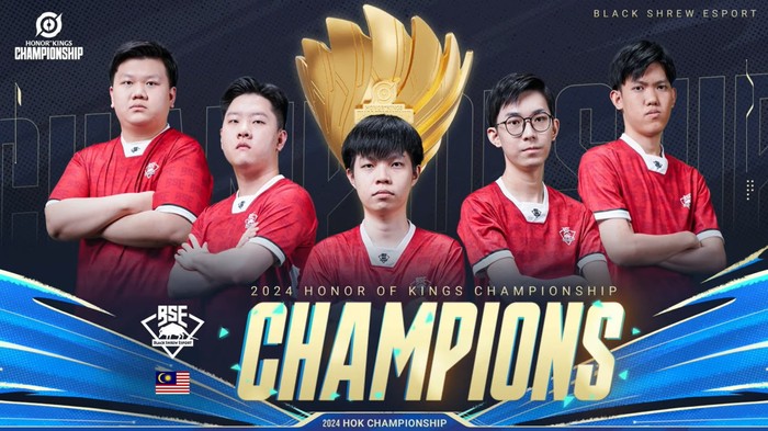 Kompetisi Honor of Kings (HOK) Championship 2024 telah rampung. Tim dari Malaysia, Black Shrew Esports (BSE), berhasil menjadi juaranya.