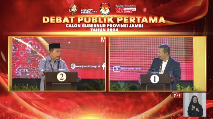 Debat Pilgub Jambi 2024.