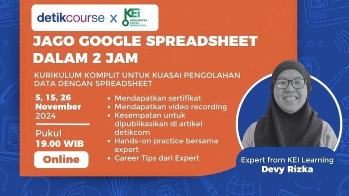 Jago Google Spreadsheet dalam 2 Jam