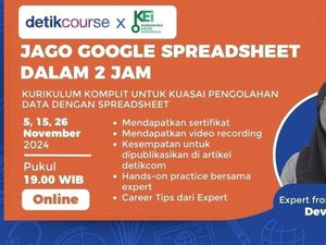 Kelas Google Spreadsheet detikCourse, Bikin Kamu Jago dalam 2 Jam!