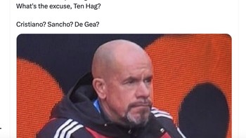Ten Hag dinilai sudah mendapatkan semua pemain yang ia inginkan, tapi sejauh ini, performa MU sangat buruk. Foto: X.com