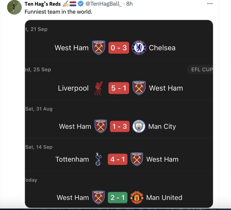 Meme MU West Ham