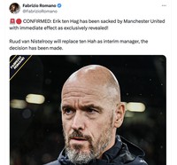 Meme Ten Hag dipecat