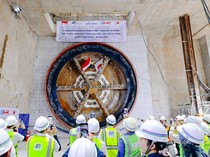 Penampakan Terowongan Penghubung Stasiun MRT Kota-Glodok