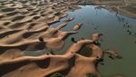 Potret Gurun Sahara Terendam Banjir Langka