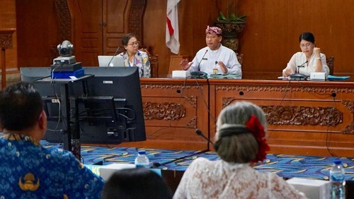 Pemkot Denpasar saat rapat koordinasi (rakor) layanan kesehatan jiwa terpadu di Denpasar, Bali pada Senin (28/10/2024).