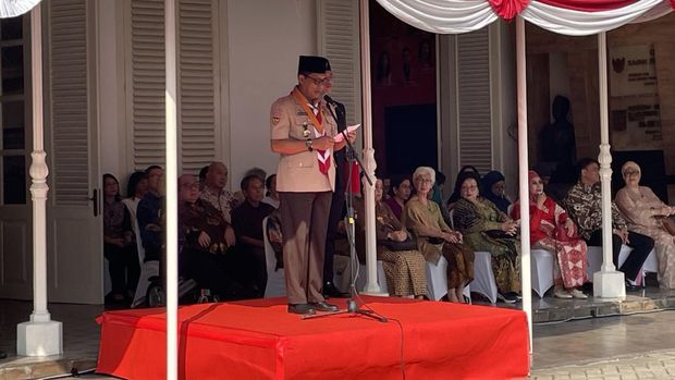 Upacara bendera di Museum Sumpah Pemuda