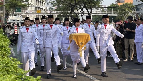 Upacara bendera di Museum Sumpah Pemuda