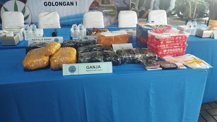 BNNP Jakarta sita ganja dan sabu jaringan Sumatera (Maulana/detikcom)