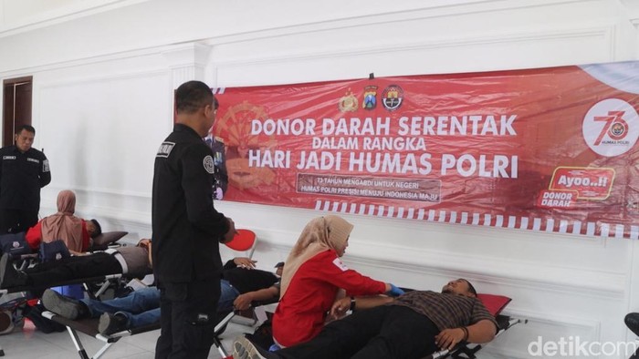 Donor darah Polres Pasuruan Kota