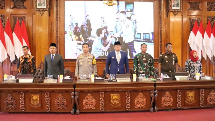 Forum diskusi penguatan netralitas TNI, Polri, dan penyelenggara pemilu di Polres Mojokerto Kota.