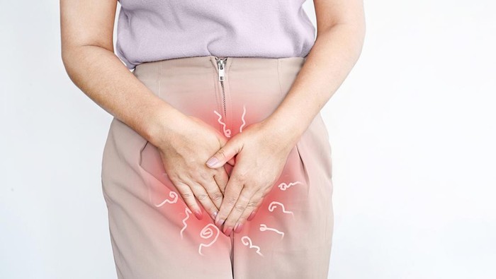 Bacterial Vaginosis, Yeast Infections concept with woman having a problem with Vaginal Odor