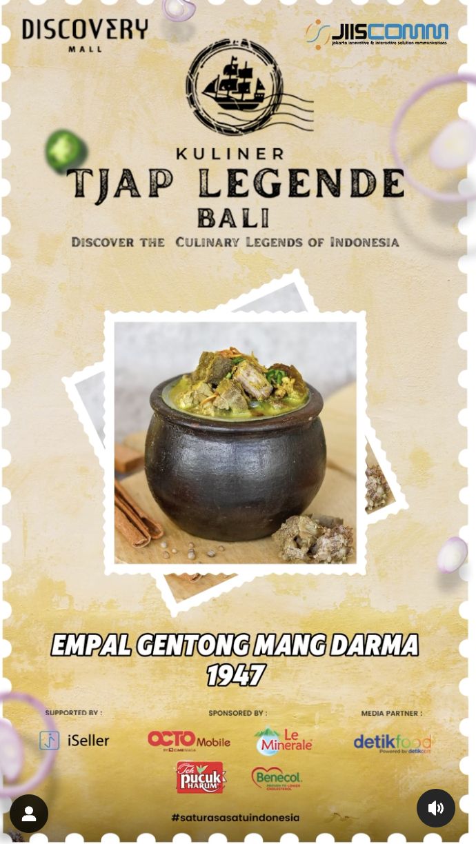 Meriah! Tjap Legende Hadirkan 200 Menu Nusantara Autentik di Bali