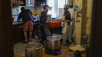 Dapur umum tersebut berada di pusat seni perempuan di lebanon.