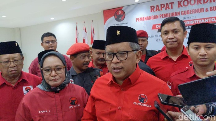 Sekjen PDIP Hasto Kristiyanto di Trenggalek