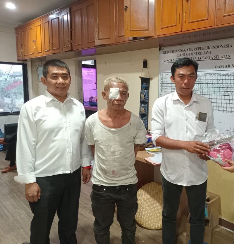 Tampang Indra (54), pria penyandera bocah perempuan 4 tahun di Pospol Pejaten, Jakarta Selatan (Foto: Dok. Istimewa)