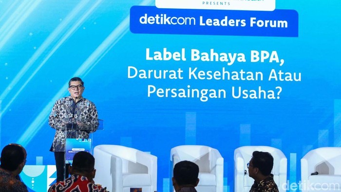 detikcom Leaders Forum digelar di Jakarta, Kamis (30/10/2024). Acara itu mengambil tema 'Label Bahaya BPA, Darurat Kesehatan atau Persaingan Usaha?'.