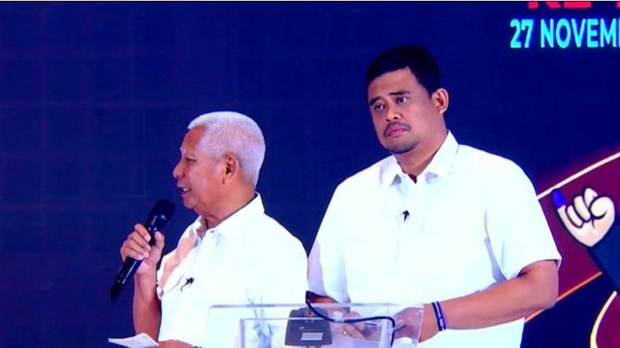 Bobby dan Surya di debat perdana Pilgub Sumut 2024 (YouTube KPU Sumut)