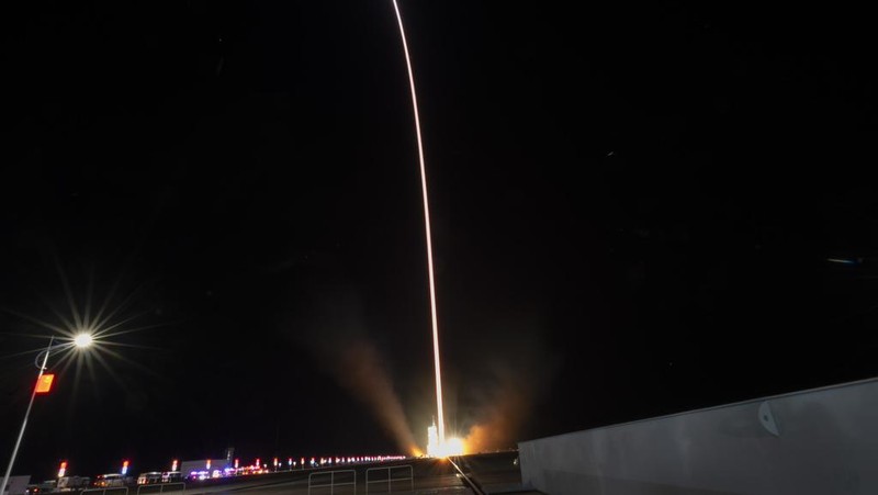 A Long March rocket with a Shenzhou-19 spacecraft atop takes off from the Jiuquan Satellite Launch Center in Jiuquan, northwestern China in the early hours of Wednesday, Oct. 30, 2024. (AP Photo/Ng Han Guan)